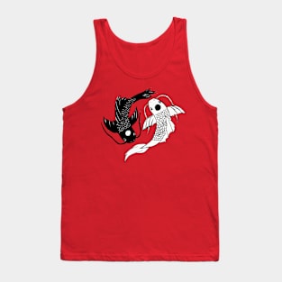 Koi Fish Ying Yang Tank Top